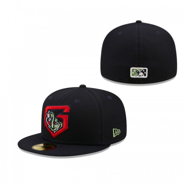 Men's Gwinnett Stripers New Era Navy Alternate Logo Authentic Collection 59FIFTY Fitted Hat