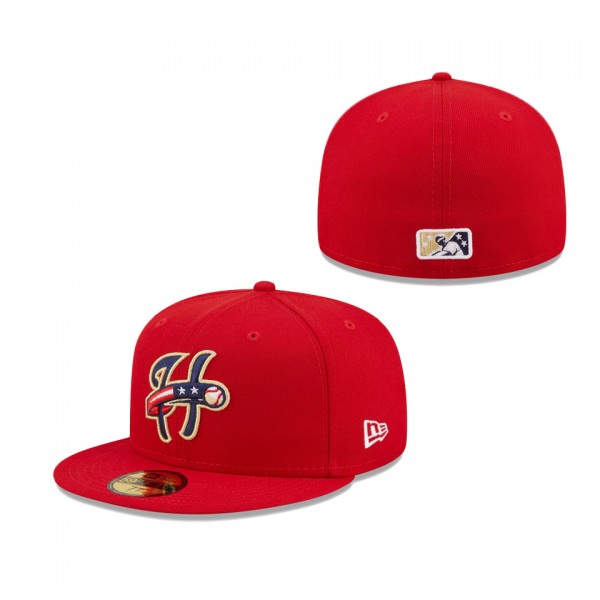 Men's Harrisburg Senators New Era Red Authentic Collection 59FIFTY Fitted Hat