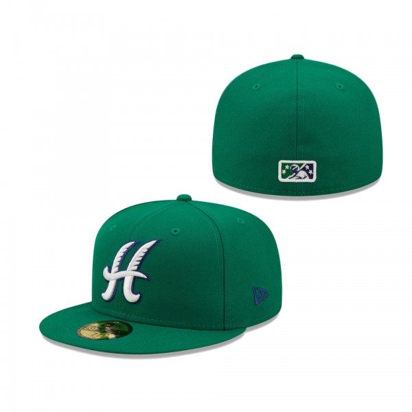 Men's Hartford Yard Goats New Era Green Alternate Logo Authentic Collection 59FIFTY Fitted Hat