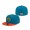 Men's Hickory Crawdads New Era Teal Orange Theme Night 59FIFTY Fitted Hat