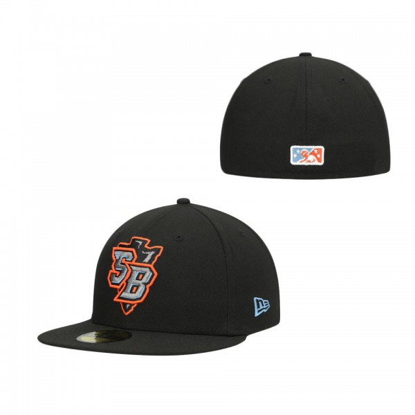 Men's Inland Empire 66ers New Era Black Authentic Collection Team 59FIFTY Fitted Hat