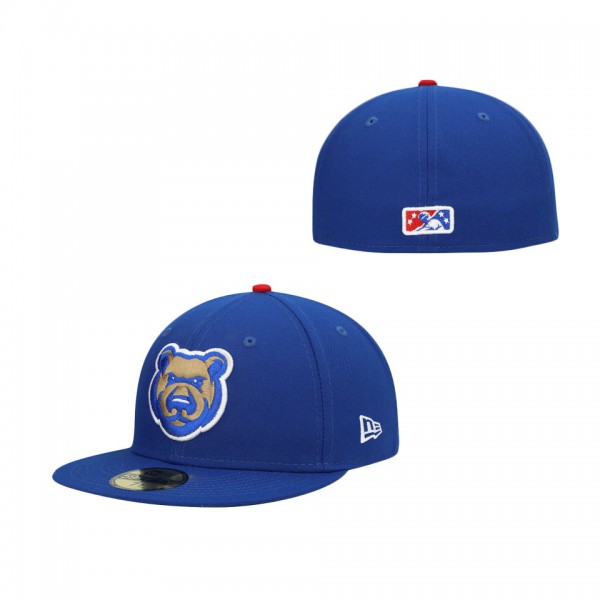 Men's Iowa Cubs New Era Blue Authentic Collection Team Game 59FIFTY Fitted Hat