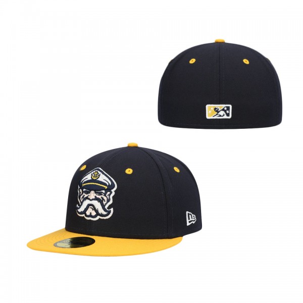 Men's Lake County Captains New Era Navy Authentic Collection Team Alternate 59FIFTY Fitted Hat