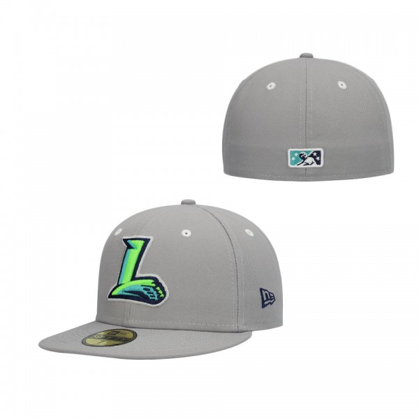 Men's Lynchburg Hillcats New Era Gray Authentic Collection Road 59FIFTY Fitted Hat