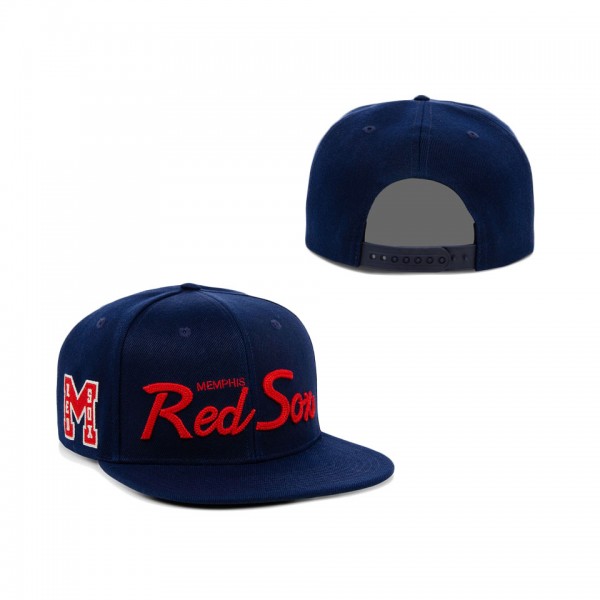 Men's Memphis Red Sox Rings & Crwns Navy Snapback Hat
