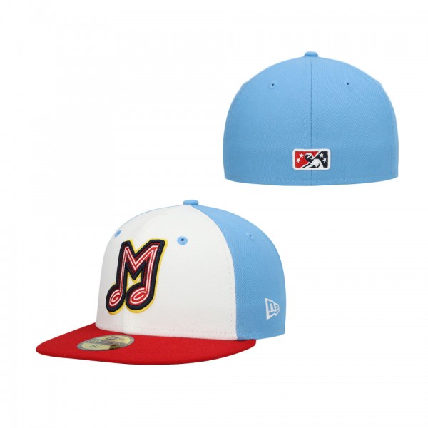 Men's Memphis Redbirds New Era White Authentic Collection Alternate 59FIFTY Fitted Hat