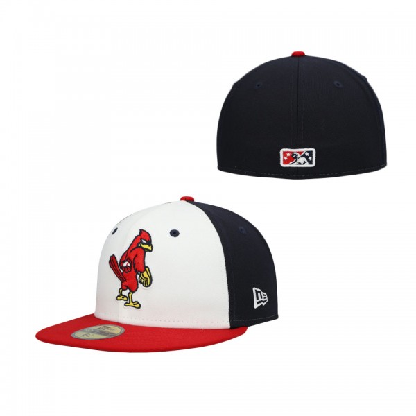 Men's Memphis Redbirds New Era White Authentic Collection Team Alternate 59FIFTY Fitted Hat