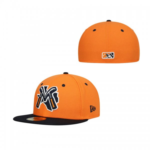 Men's Midland Rockhounds New Era Orange Authentic Collection Road 59FIFTY Fitted Hat