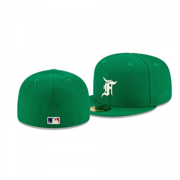 Men's MLB Fear Of God Kelly Green Essentials 59FIFTY Fitted Hat