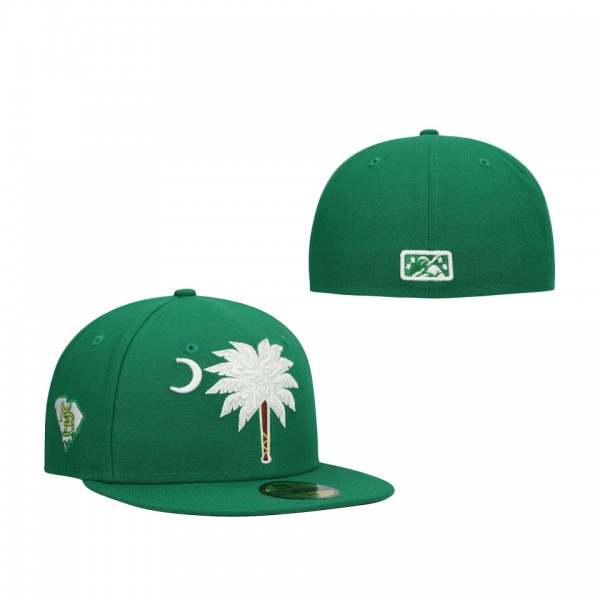 Men's Myrtle Beach Pelicans New Era Green Theme Night 59FIFTY Fitted Hat