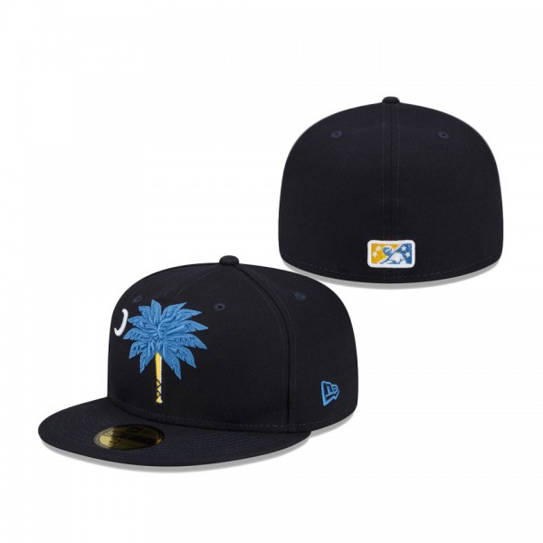 Men's Myrtle Beach Pelicans New Era White Palmetto State Theme Night 59FIFTY Fitted Hat