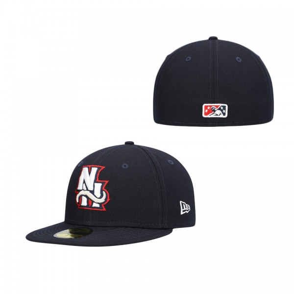 Men's New Hampshire Fisher Cats New Era Navy Authentic Collection Team Alternate 59FIFTY Fitted Hat
