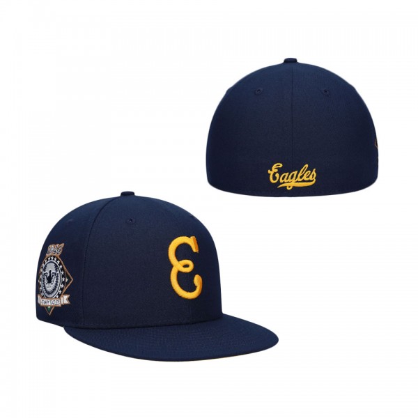 Men's Newark Eagles Rings & Crwns Navy Team Fitted Hat