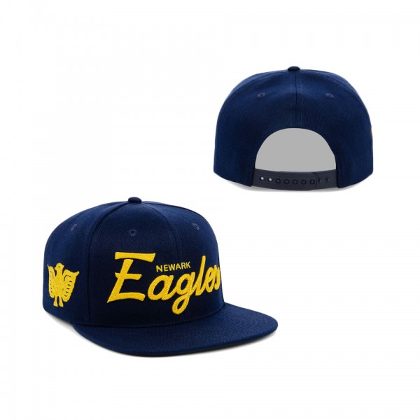 Men's Newark Eagles Rings & Crwns Navy Snapback Hat