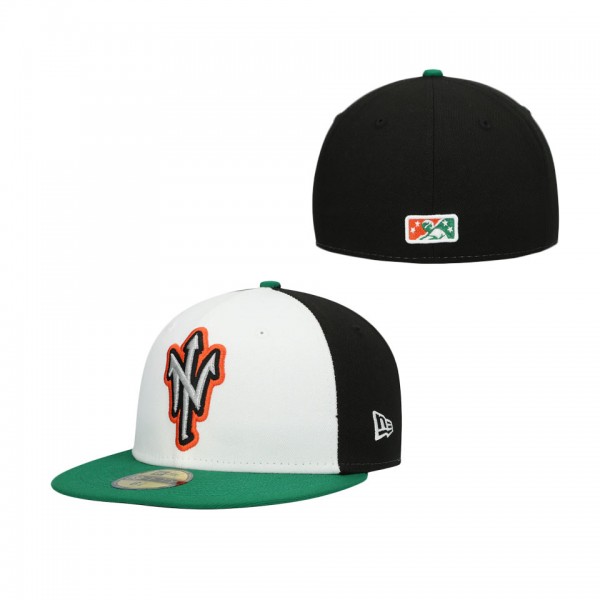 Men's Norfolk Tides New Era White Authentic Collection Team Alternate 59FIFTY Fitted Hat