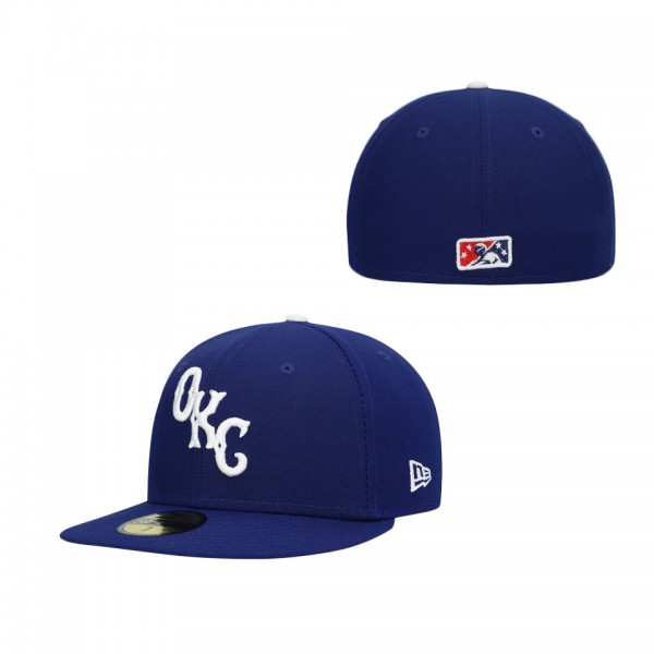 Men's Oklahoma City Dodgers New Era Royal Authentic Collection Team Home 59FIFTY Fitted Hat