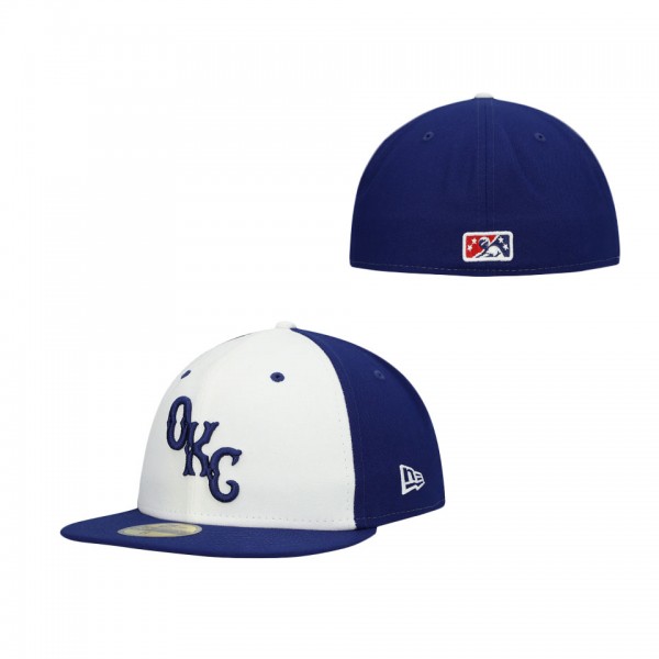Men's Oklahoma City Dodgers New Era White Authentic Collection Team Alternate 59FIFTY Fitted Hat