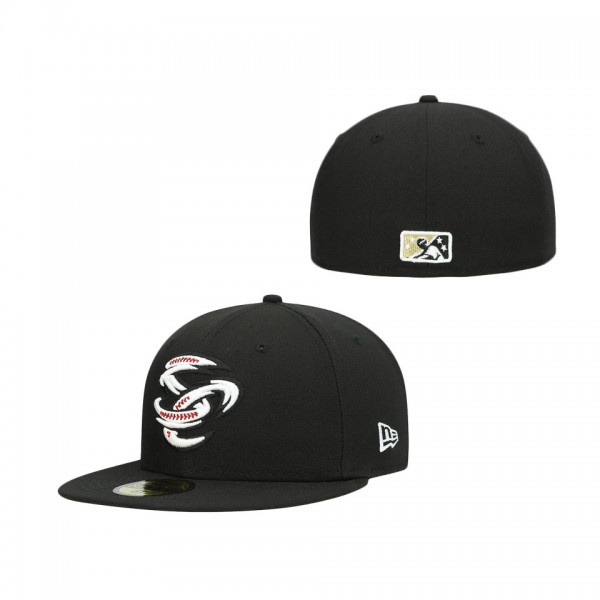 Men's Omaha Storm Chasers New Era Black Authentic Collection Team Alternate 59FIFTY Fitted Hat