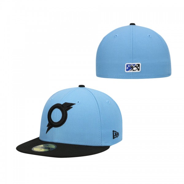 Men's Omaha Storm Chasers New Era Light Blue Authentic Collection Team Alternate 59FIFTY Fitted Hat