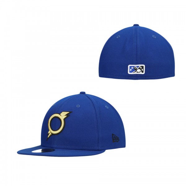 Men's Omaha Storm Chasers New Era Blue Authentic Collection Team Alternate 59FIFTY Fitted Hat