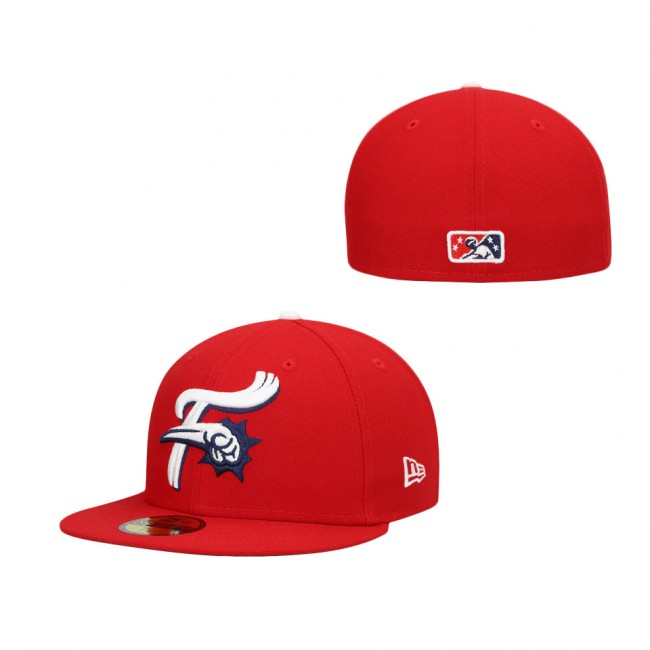 Men's Reading Phillies New Era Red Authentic Collection Team Home 59FIFTY Fitted Hat
