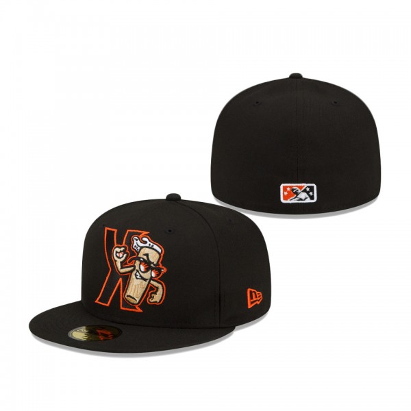 Men's San Jose Giants New Era Black Theme Night 59FIFTY Fitted Hat