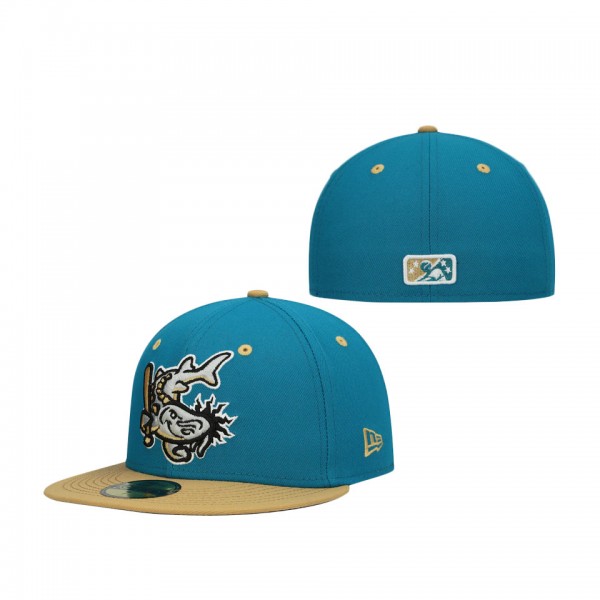Men's West Michigan Whitecaps New Era Turquoise Theme Night 59FIFTY Fitted Hat