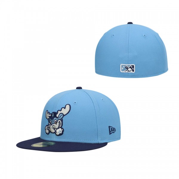 Men's Wilmington Blue Rocks New Era Light Blue Authentic Collection Team Game 59FIFTY Fitted Hat