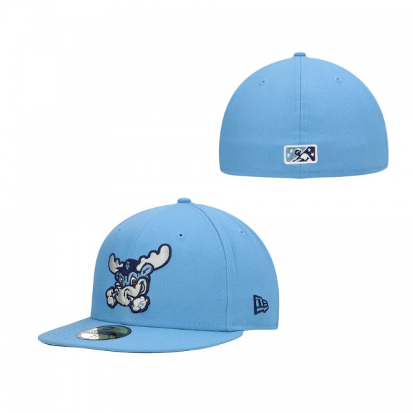 Men's Wilmington Blue Rocks New Era Light Blue Authentic Team 59FIFTY Fitted Hat