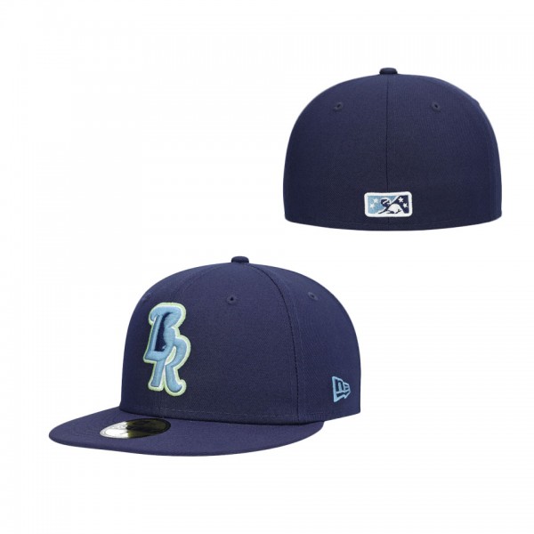 Men's Wilmington Blue Rocks New Era Navy Authentic Collection Team Alternate 59FIFTY Fitted Hat