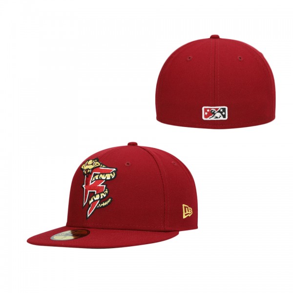 Men's Wisconsin Timber Rattlers New Era Red Authentic Collection Team Home 59FIFTY Fitted Hat